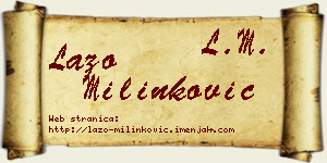 Lazo Milinković vizit kartica
